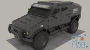 Armoured vehicle (Blend, fbx, obj, dae)