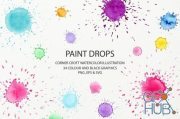 Watercolor Paint Drop Collection 304456 (EPS)