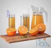 Juice with oranges