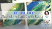 Skillshare - Alcohol Ink Fluid Art Abstract With Golds | Sealed with Resin