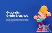 Gigantic Grain Brushes for Adobe illustrator & Tutorial