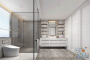 Modern bathroom interior 047