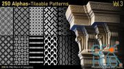 ArtStation – 250 Alphas-Tileable Patterns-Vol3