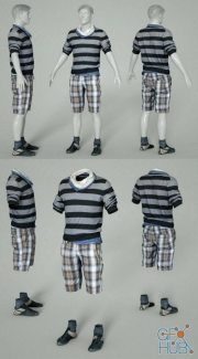 Male Casual Outfit 40 Shorts Shirt Footwear