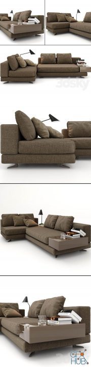Minotti sofa with decor