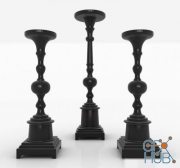 Three candlesticks by Jack's Candlestands