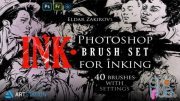 ArtStation Marketplace – INK 40 Photoshop Brushes for Inking