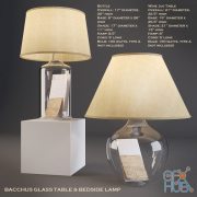 Bacchus Glass Table & Bedside Lamp