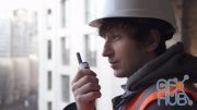 MotionArray – Construction Worker Use Walkie-talkie 997821