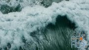MotionArray – Drone Over Stormy Ocean Waves 751142
