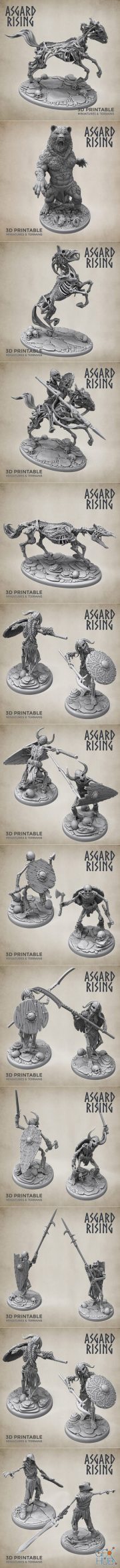 Asgard Rising November 2020 minis – 3D Print