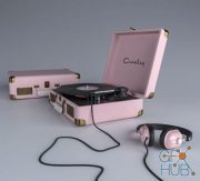 Pink Crosley Cruiser Turntable Vinyl Portable Record Player
