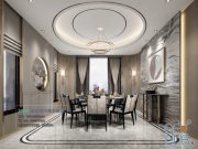 Dining Interior C004 Chinese style Vray