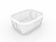 Plastic white tray-basket