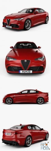 Hum 3D Alfa Romeo Giulia Quadrifoglio with HQ interior 2016