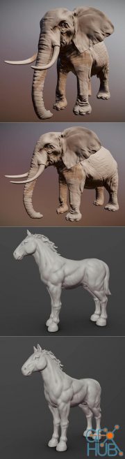 Elephant and War Horse – 3D Print