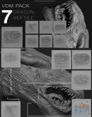 FlippedNormals – ZBRUSH – Reptile/Dragon VDM Pack