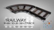 LowPoly Railway VR  AR  (3ds, fbx, obj, c4d)