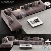 Coffee table set and Minotti Alexander sofa