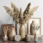 Decorative set with dried flowers 09