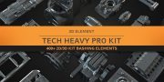 Gumroad – Tech heavy Pro Kit (400+ 2d-3d Elements)