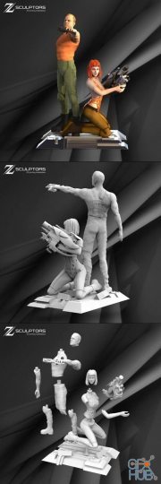 The Fifth Element - Leeloo and Korben – 3D Print