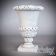 classical plaster vase