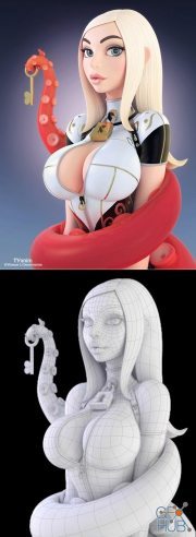 Daenerys - Girl and Octopus – 3D Print