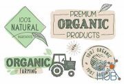 Organic Food Labels and Badges Collection (EPS)