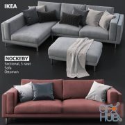 Sofas and ottoman IKEA NOCKEBY (max 2011)