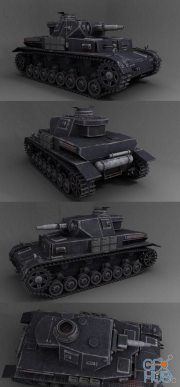 WW2 German Panzer IV asuf tank PBR