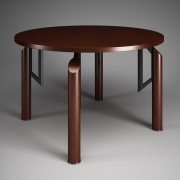 Modern table with cut legs