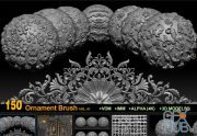 ArtStation Marketplace – 150 Ornament Brushes and Alphas + 3D Models VOL 01