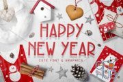 CreativeMarket - Happy New Year Font & Graphics 3187859
