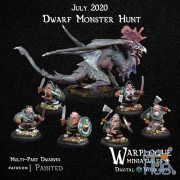Warploque Miniatures - Dwarf Monster Hunt – 3D Print