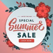 Summer sales special holiday banner illustrations 11 (EPS)