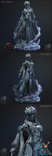 Female Cryomancer – 3D Print