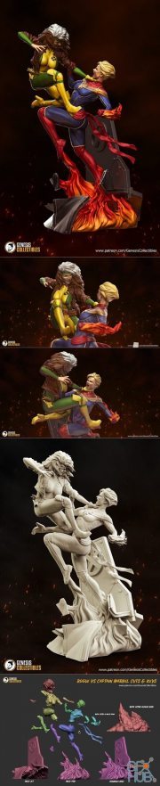 Rogue vs Captain Marvel – 3D Print