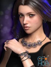 Daz3D, Poser: Precious Flower Jewelry for Genesis 8 Female(s)