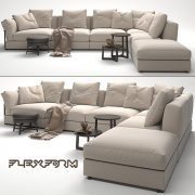 ZENO sofa and tables by Flexform