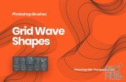 Grid Wave Shapes Photoshop Brushes