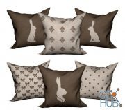 Cushions with hares