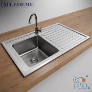 Modern sink and faucet by Ledeme