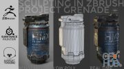Udemy – Sculpting In Zbrush – Project Grenade!