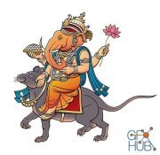 Happy Ganesh Chaturthi Indian culture illustration (EPS)