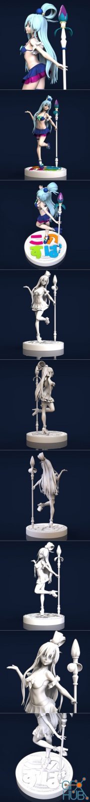 Goddess Aqua from anime series KonoSuba – 3D Print