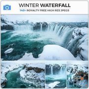 PHOTOBASH – Winter Waterfall