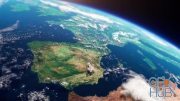 Videohive - Cinematic Space View of Europe Realistic Planet Earth Rotation in Cosmos