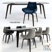 MisuraEmme table+chair Archetto (max, fbx)