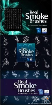 CreativeMarket - 100 Real Smoke Brushes for Photoshop 4904310
